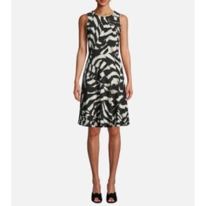 Donna Karan Printed Jersey Fit & Flare Dress, size 12